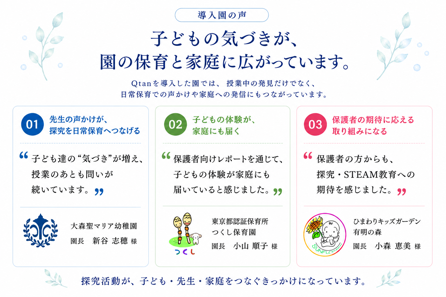 導入園の声